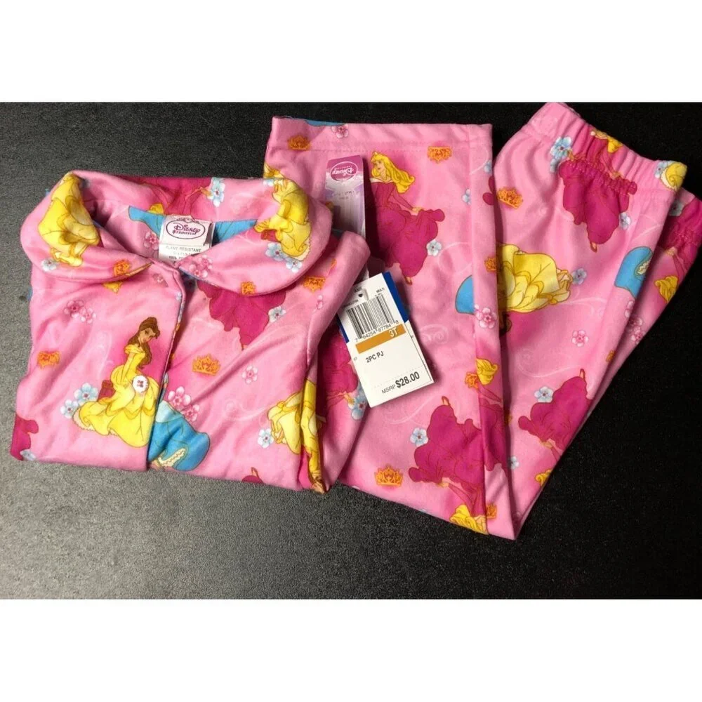 DISNEY PRINCESS FLEECE PAJAMA SETS SIZE 3T‎ NWT